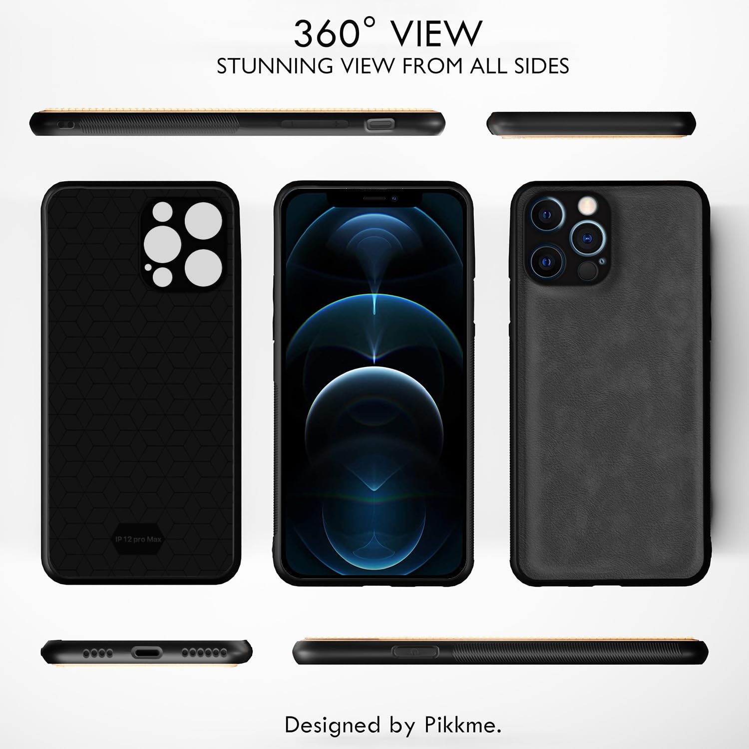 Grey Leather mobile back cover for iPhone 12 Pro Max – Pikkme – photo 2