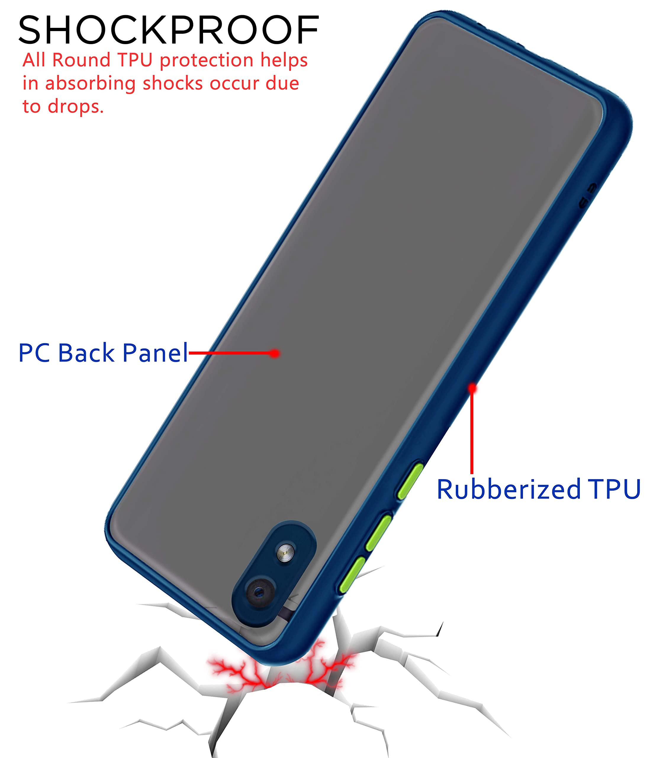 Samsung M01 Core Matte mobile cover in blue by Pikkme – photo 4