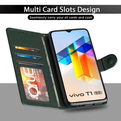 Pikkme Vivo T1/Y75/iQOO Z6 5G Wallet green flip cover – photo 5