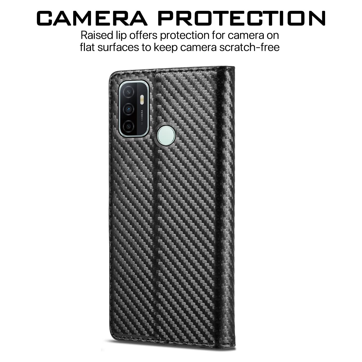 Black Wallet flip cover for Oppo A53 – Pikkme – photo 4