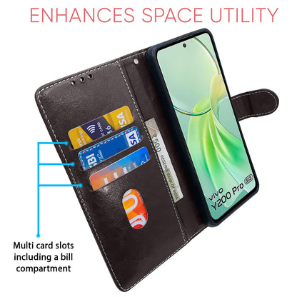 Pikkme coffee & brown flip case for Vivo Y200 Pro 5G – photo 4