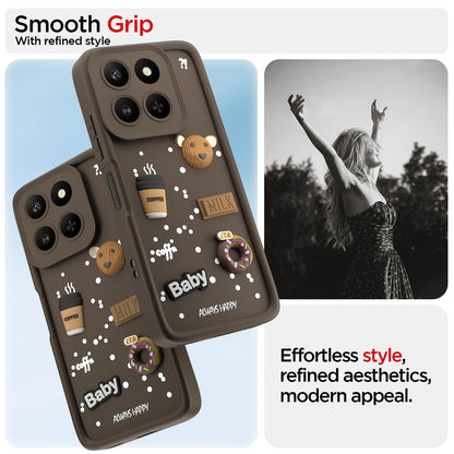 Pikkme Honor X7d 5G/3D Silicone brown mobile cover – photo 2