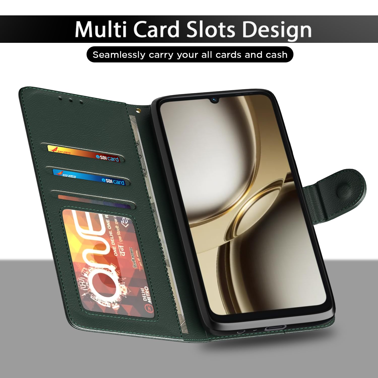 Tecno Spark Go 3 flip cover in green by Pikkme – photo 5