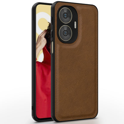 Brown Leather phone cover for Realme C55/Narzo N55 – Pikkme