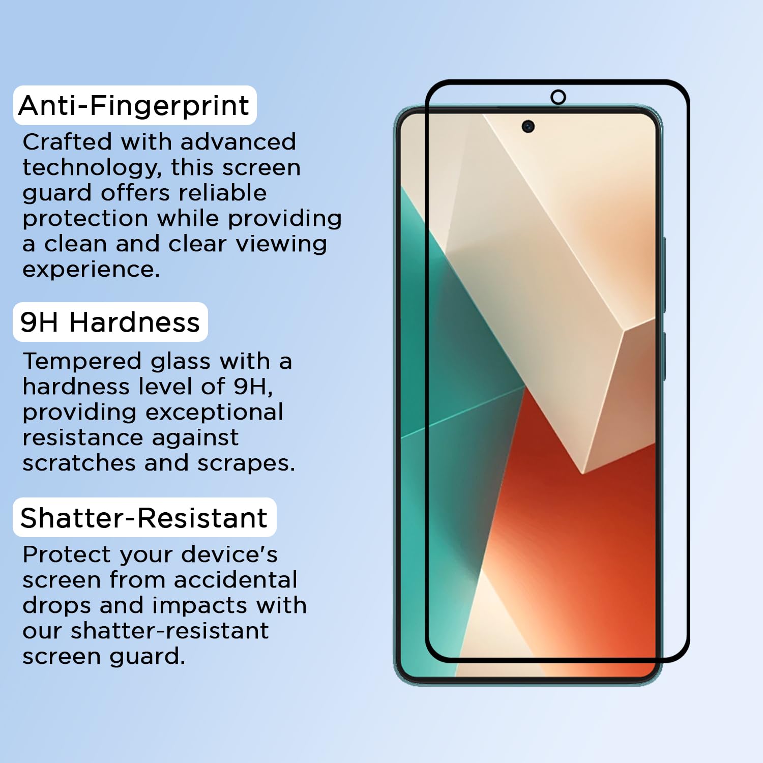 Redmi Note 13 5G screen protector by Pikkme – photo 7