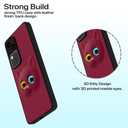Vivo V30/V30 Pro 5G Kitty phone cover in dark pink by Pikkme – photo 2