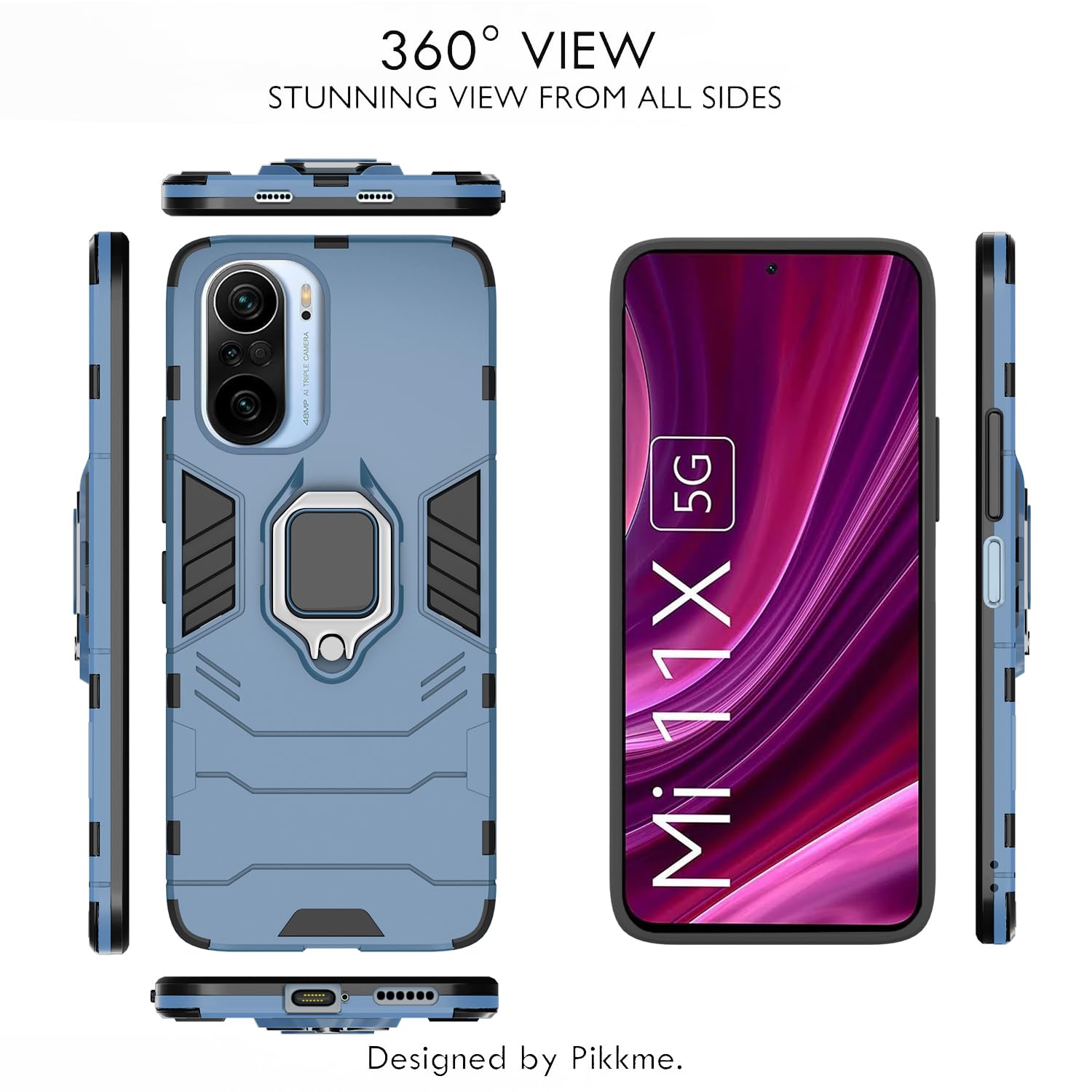 Pikkme MI 11X / 11X Pro D5 Tough Armor Back Cover | Blue