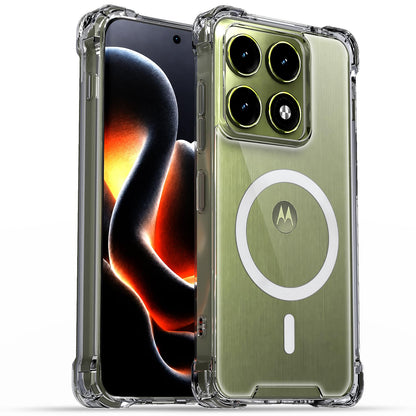 Transparent mag-safe MagSafe mobile cover for Moto Edge 70 Pro 5G – Pikkme