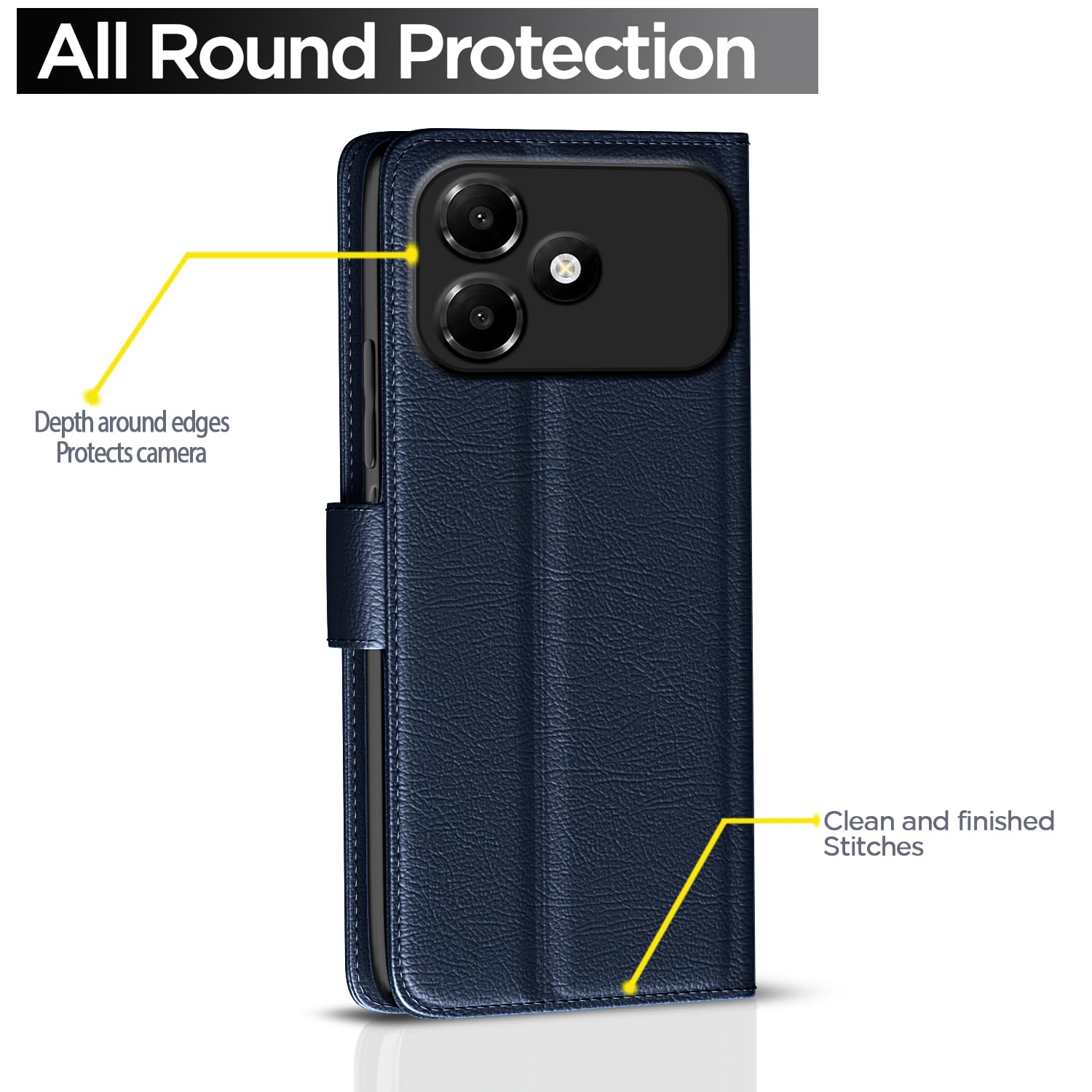 Pikkme blue Wallet flip case for Oppo A6c – photo 4