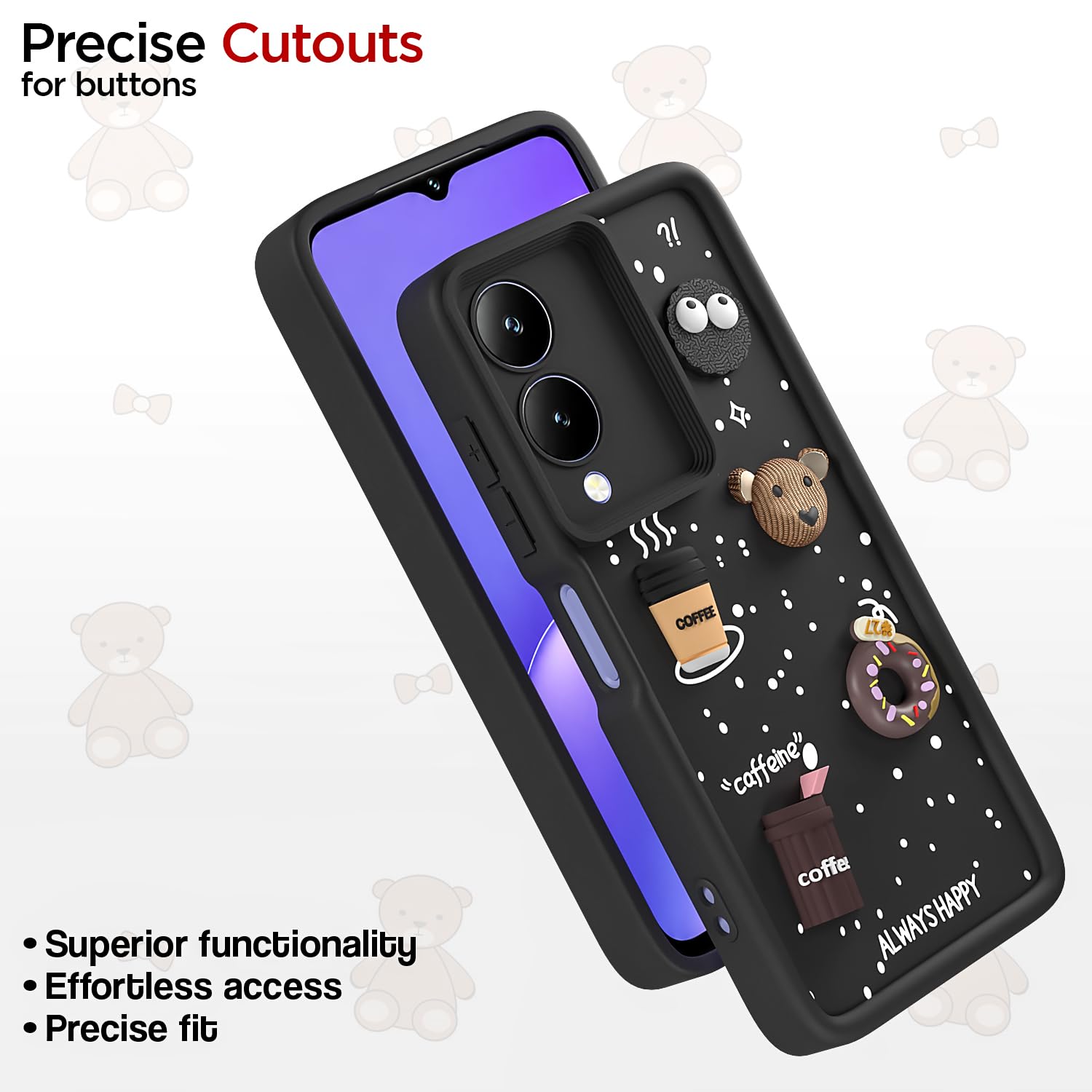 Pikkme Vivo Y17s/Y28/3D black mobile back cover – photo 6