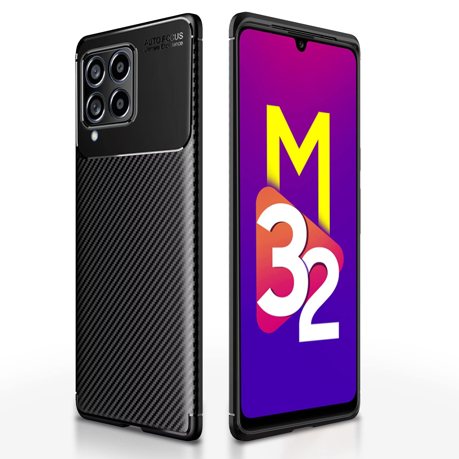 Pikkme black mobile cover for Samsung M32 4G/M32 Prime