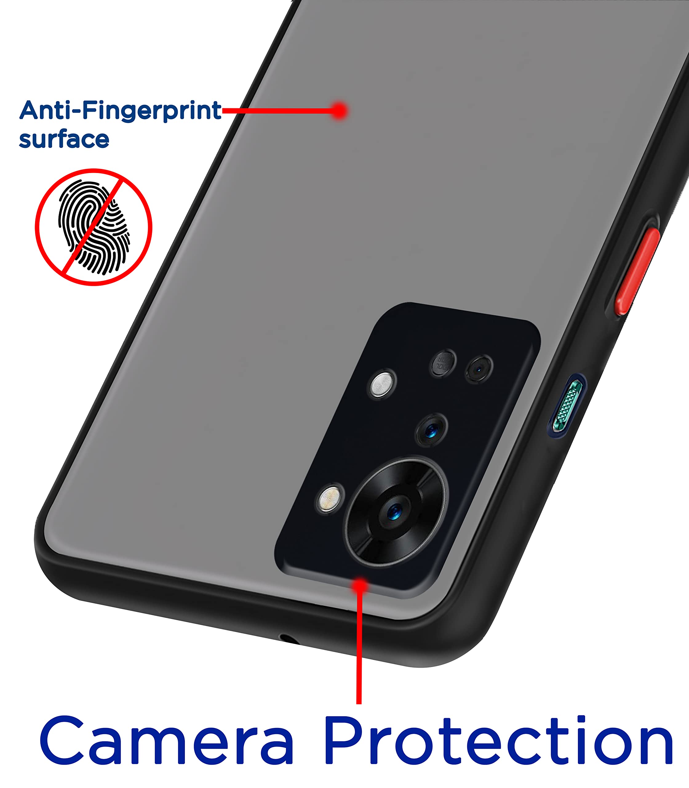 Black Hybrid back cover for OnePlus Nord 2T 5G – Pikkme – photo 2