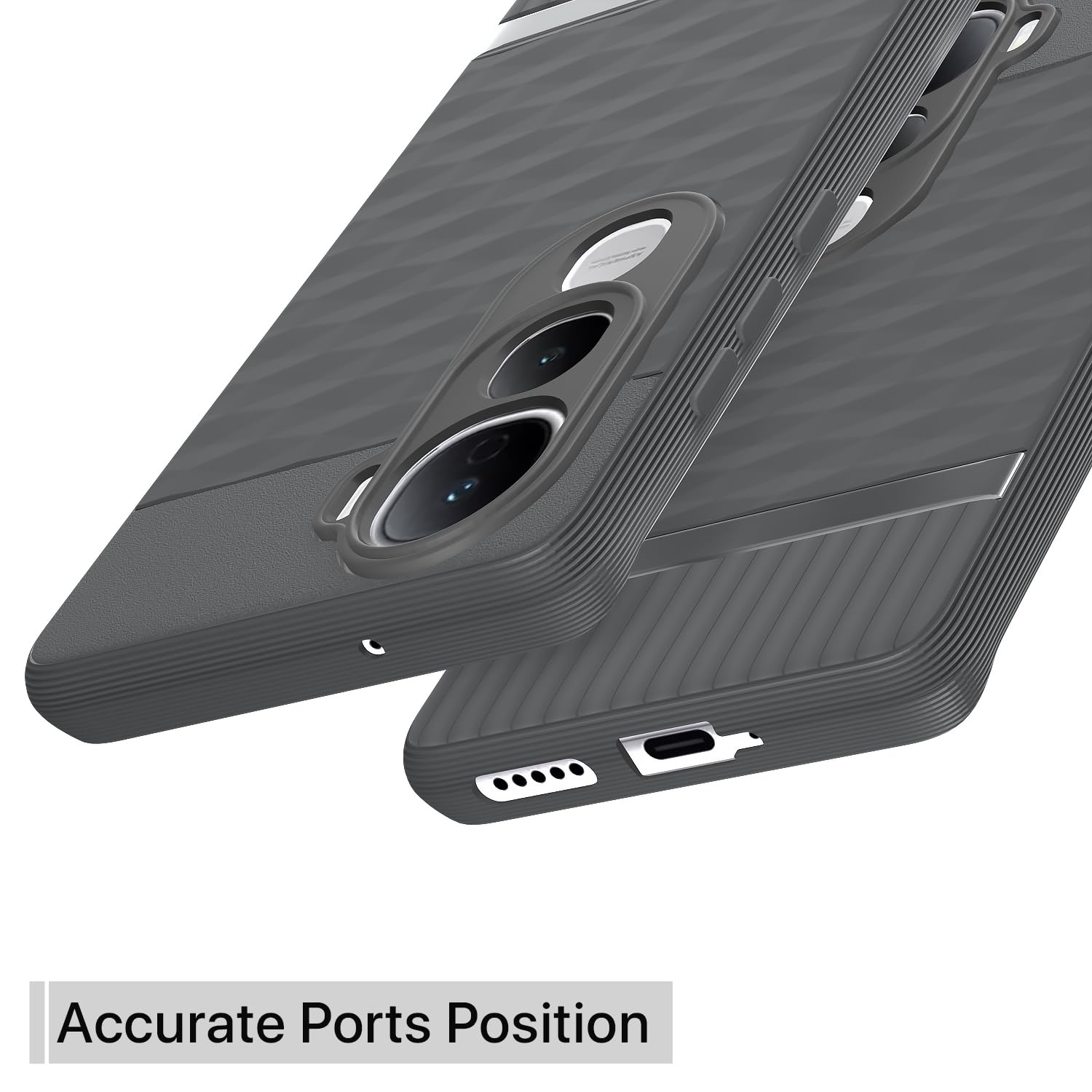 Vivo Y400 Pro 5G mobile back cover in grey by Pikkme – photo 4