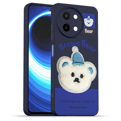 Pikkme Vivo Y58/T3x/Y200i 5G Plush Patch blue phone cover