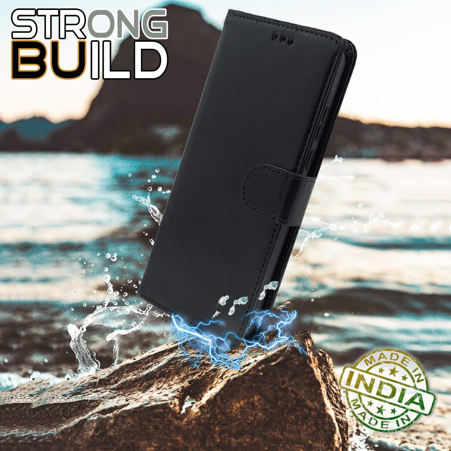 Pikkme Vivo V27 / V27 Pro 5G Vintage Flip Cover | Black