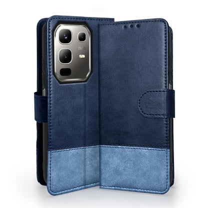Infinix Note 50x 5G Magnetic mobile flip cover in navy & light blue by Pikkme