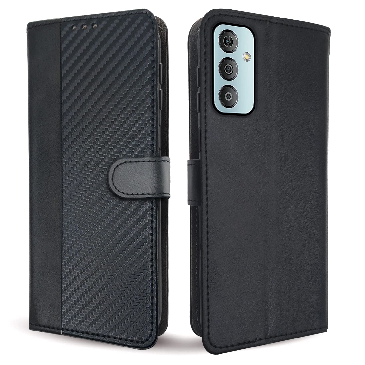 Black mobile flip cover for Samsung F23 5G – Pikkme
