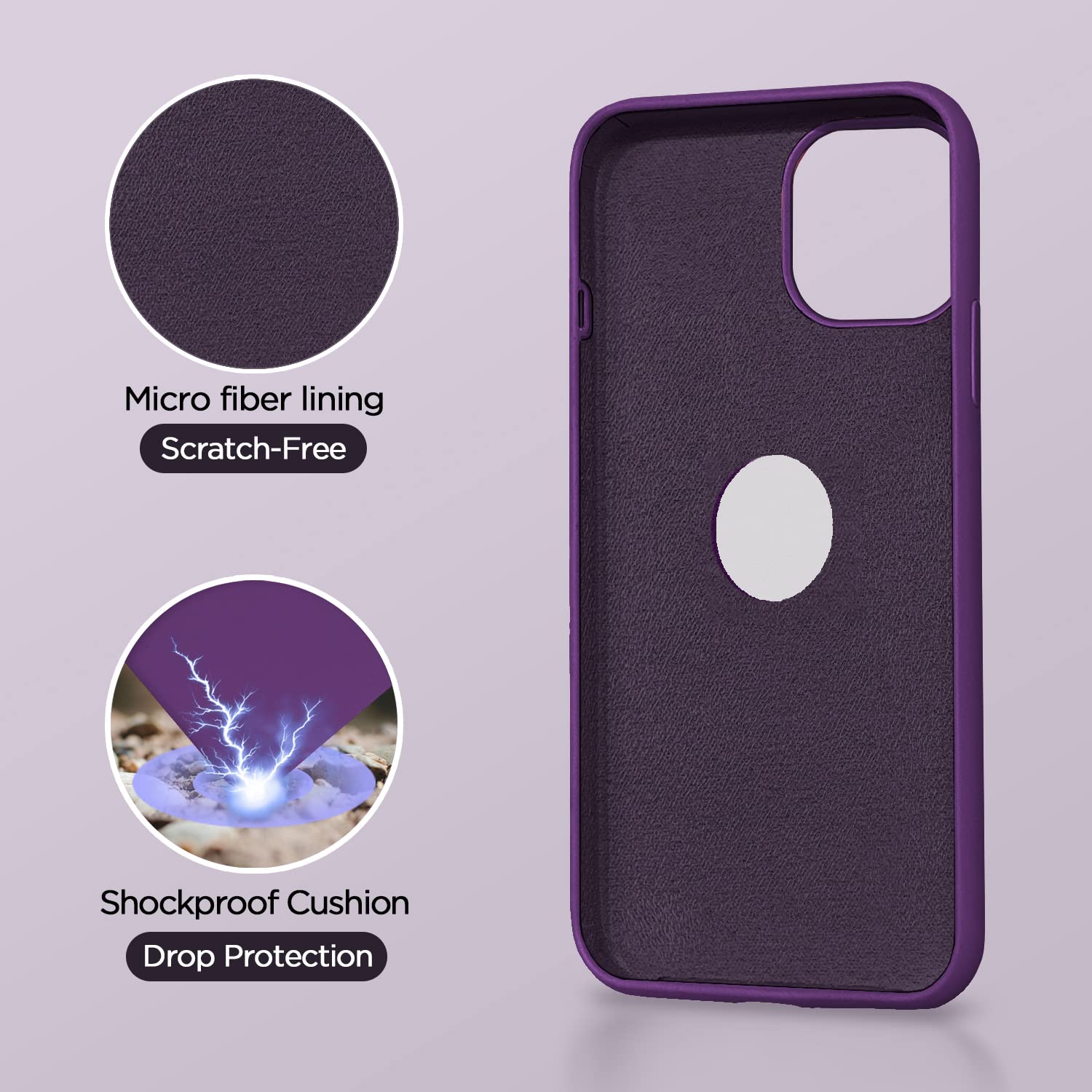 Pikkme iPhone 11 Super Soft Silicone Back Cover (Dark Purple)