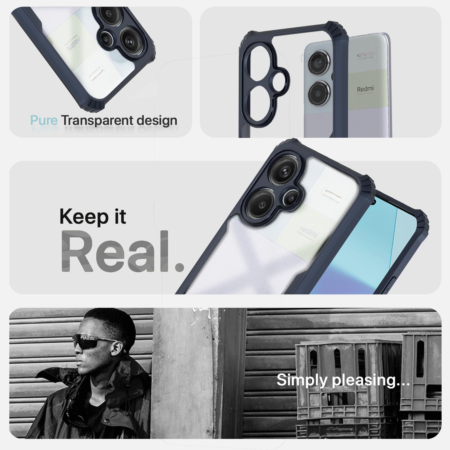 Pikkme Redmi Note 13 Pro Plus 5G Clear blue mobile cover – photo 4
