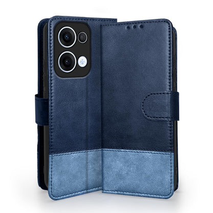 Pikkme Oppo Reno 13 5G navy & light blue flip cover