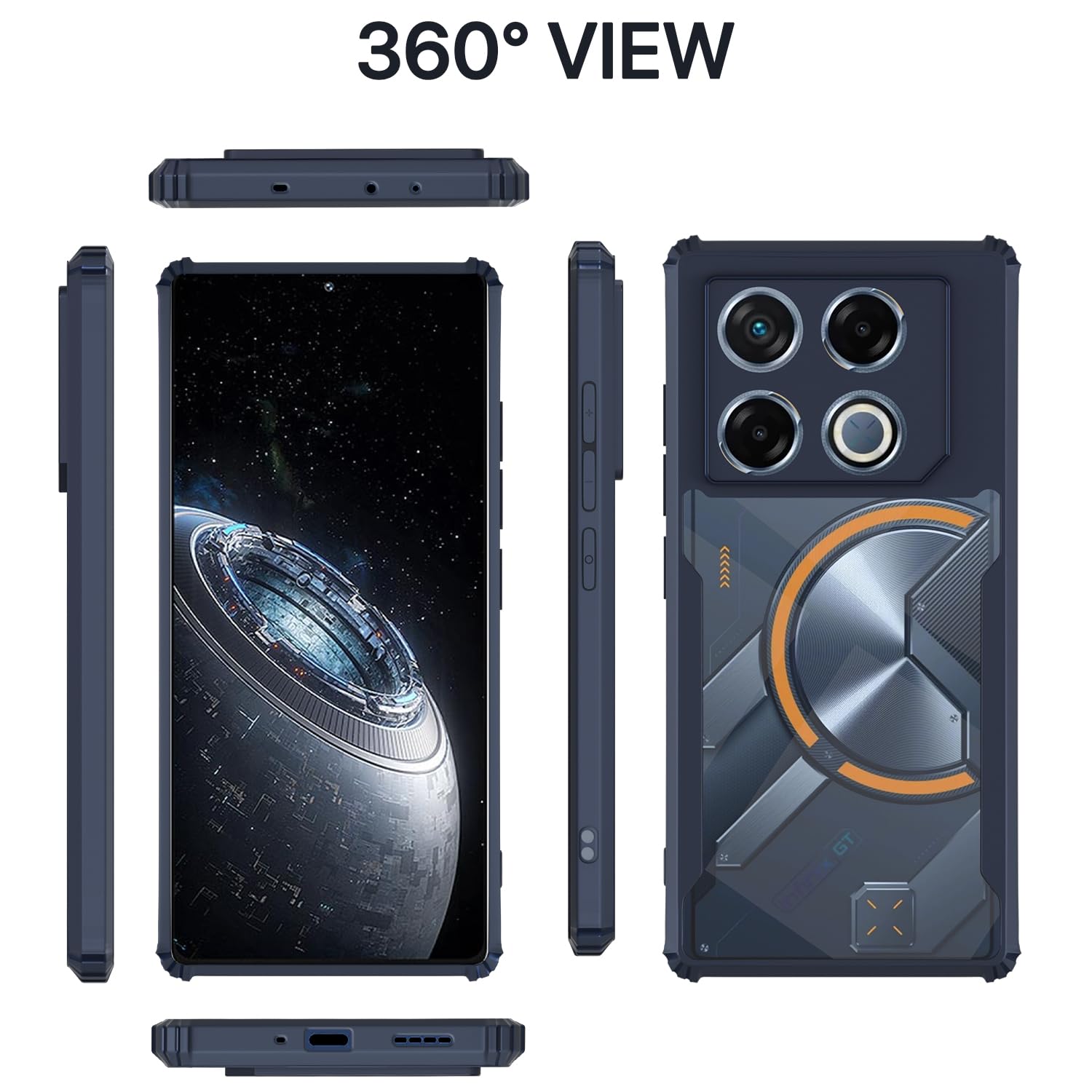 Pikkme Infinix GT 20 Pro 5G Clear blue mobile back cover – photo 2