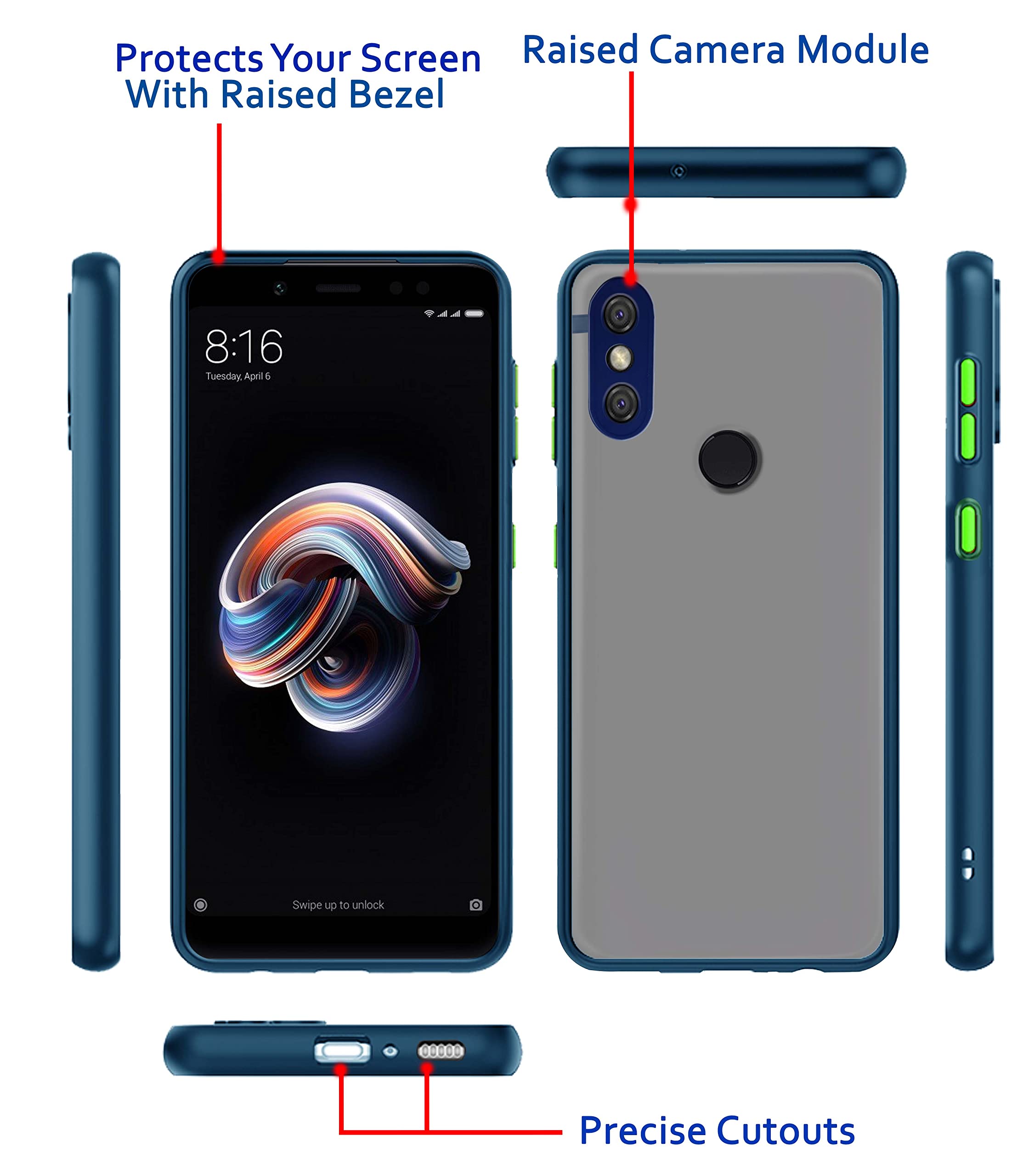 Blue mobile cover for Redmi Note 5 Pro – Pikkme – photo 3