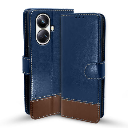 Blue & brown flip cover for Realme 10 Pro Plus 5G – Pikkme