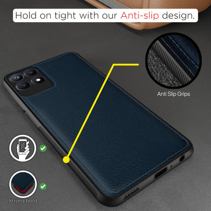 Pikkme Realme Narzo 50 4G / Realme 8i 4G Leatherback Back Case | Blue