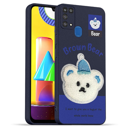 Blue Plush Patch mobile cover for Samsung M31/F41/M31 Prime – Pikkme