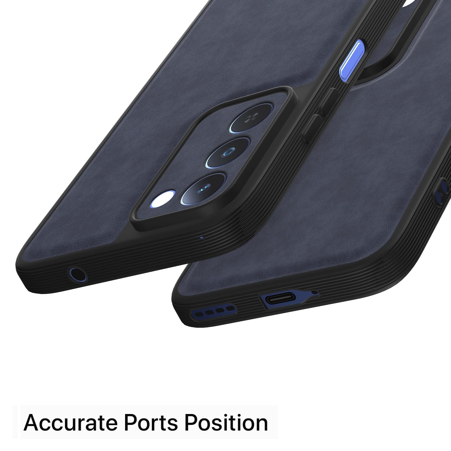 Pikkme blue Leather mobile back cover for Realme P4 Lite 5G – photo 4