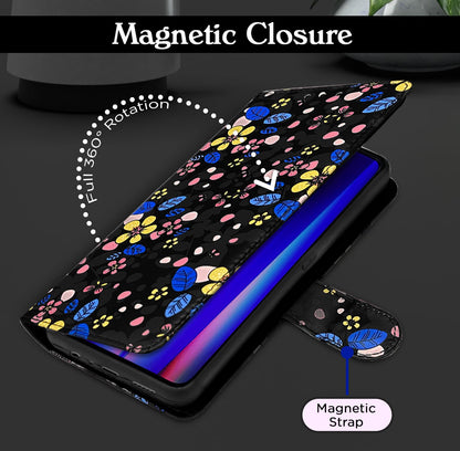 Pikkme black flower Wallet mobile flip cover for OnePlus Nord CE 2 5G – photo 6