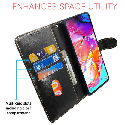 Black & brown Magnetic flip case for Samsung A70/A70s 5G – Pikkme – photo 3