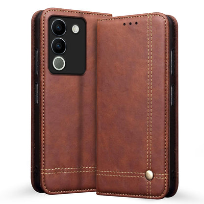 Pikkme brown wallet flip cover for Vivo Y200 5G