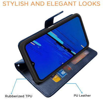 Navy & light blue Magnetic mobile flip cover for Redmi 15A 5G – Pikkme – photo 3