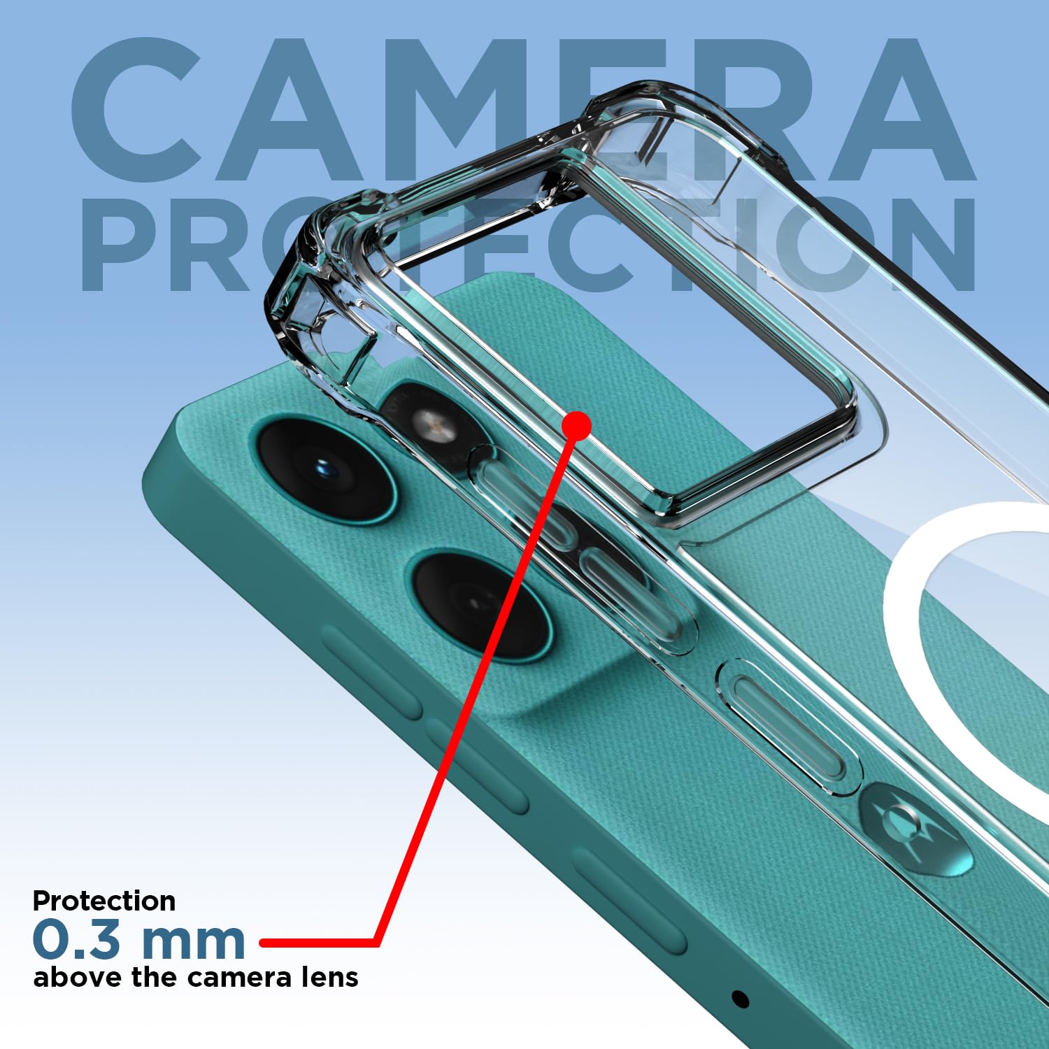 Moto Edge 60/Edge 60 Fusion 5G mobile back cover in transparent mag-safe by Pikkme – photo 5