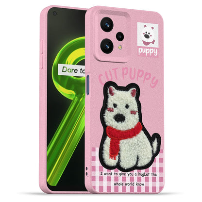Pikkme Realme 9 4G/9 Pro Plus 5G Plush Patch pink phone cover