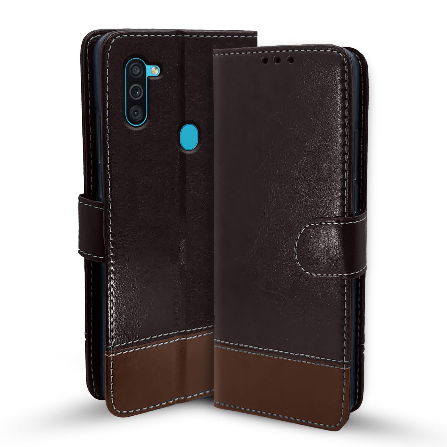 Pikkme coffee & brown flip cover for Samsung M11
