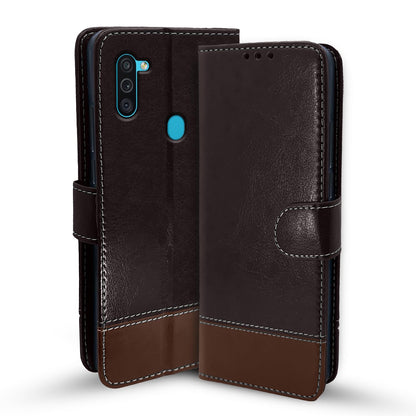 Pikkme coffee & brown flip cover for Samsung M11