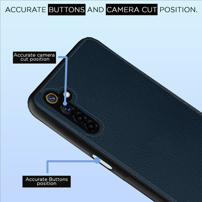 Pikkme Realme 6 Leatherback Back Case | Blue