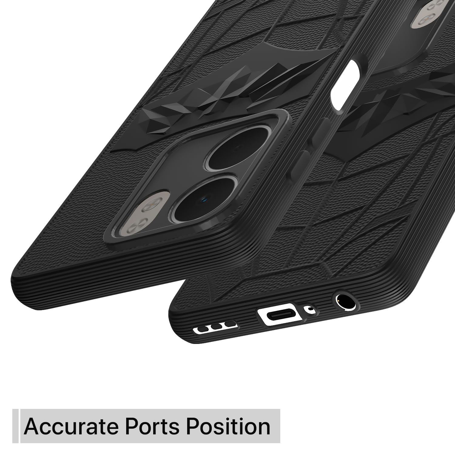 Pikkme Oppo A5x Shockproof Stylish Cartoon Back Cover (Black)