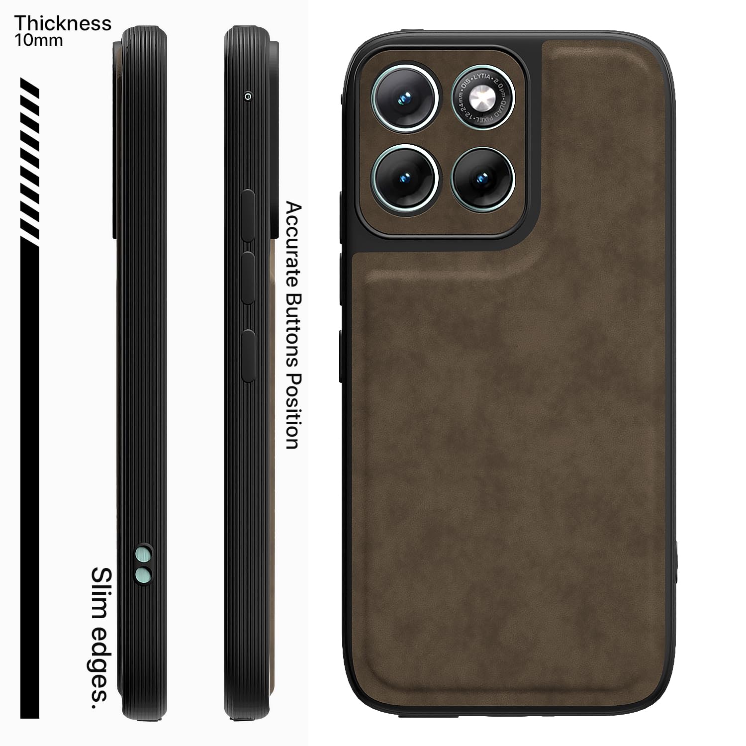 Pikkme Moto Edge 70 Fusion 5G Leather coffee mobile cover – photo 3