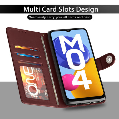 Pikkme brown Button flip cover for Samsung M04/F04/A04e – photo 5