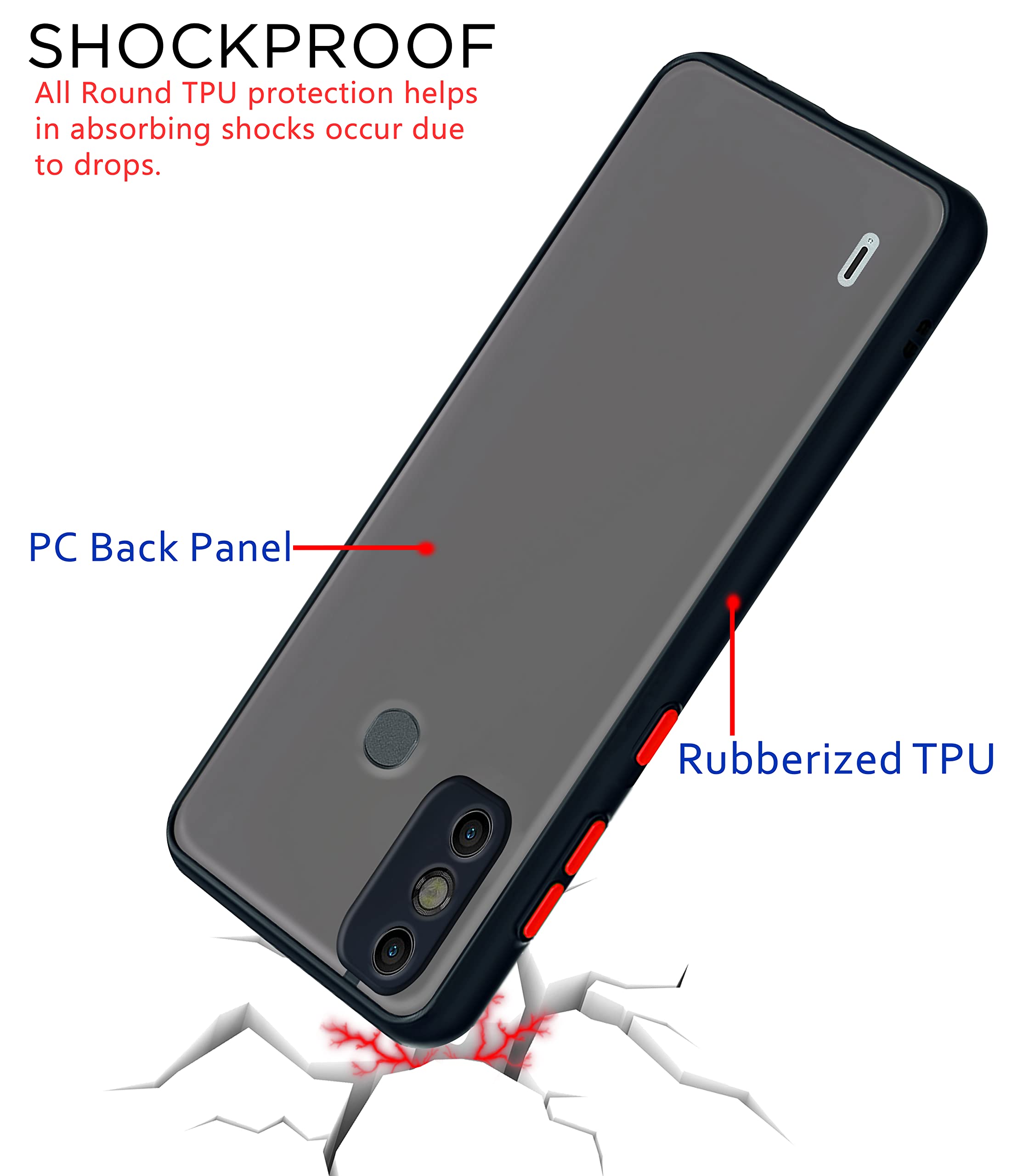 Pikkme black Hybrid mobile cover for Tecno Spark 6 Go – photo 4