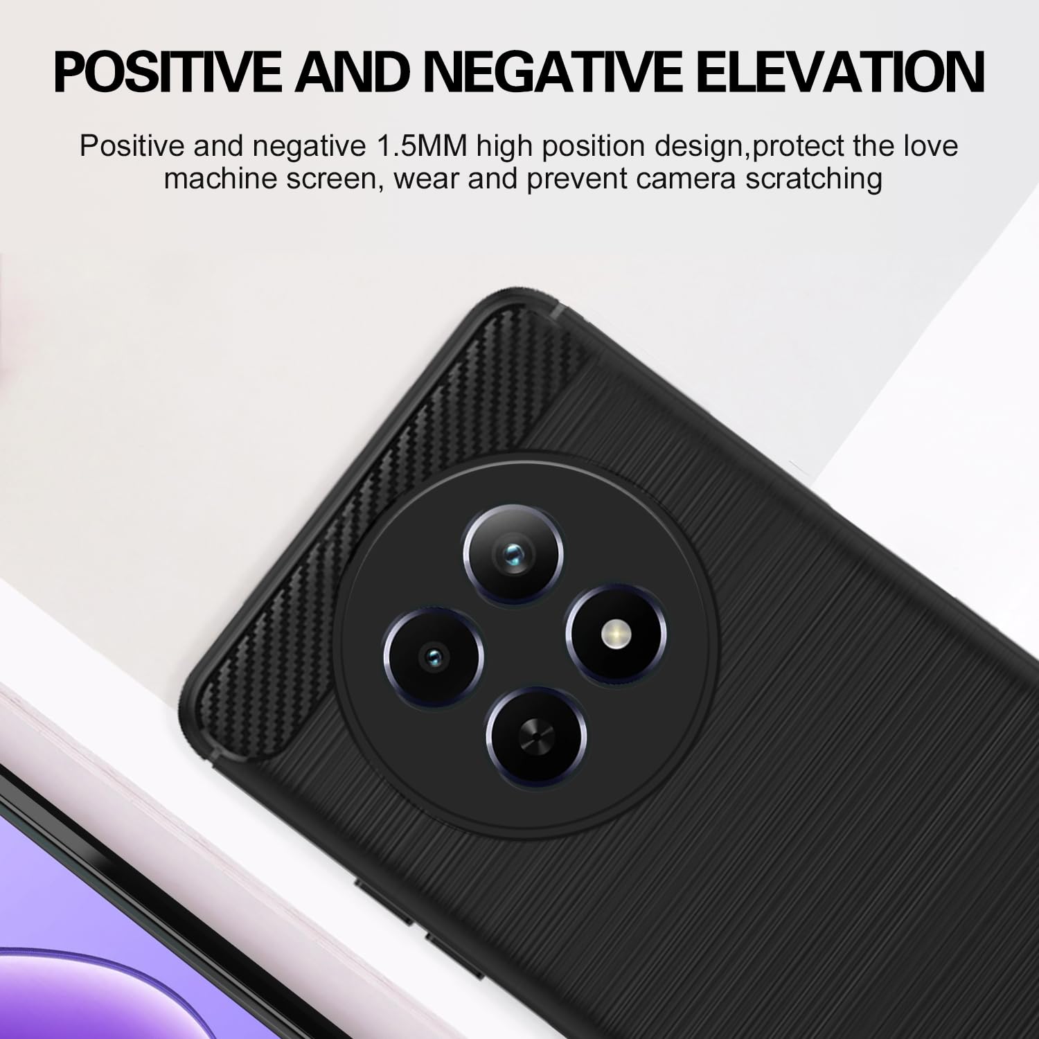 Realme Narzo 70x 5G/N65/13/12/12X 5G/C65 Hybrid mobile back cover in black by Pikkme – photo 4