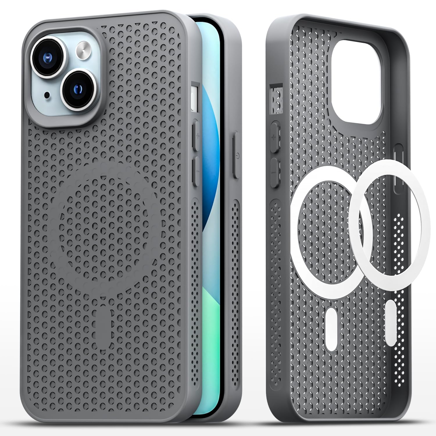 Pikkme grey mobile back cover for iPhone 13/14