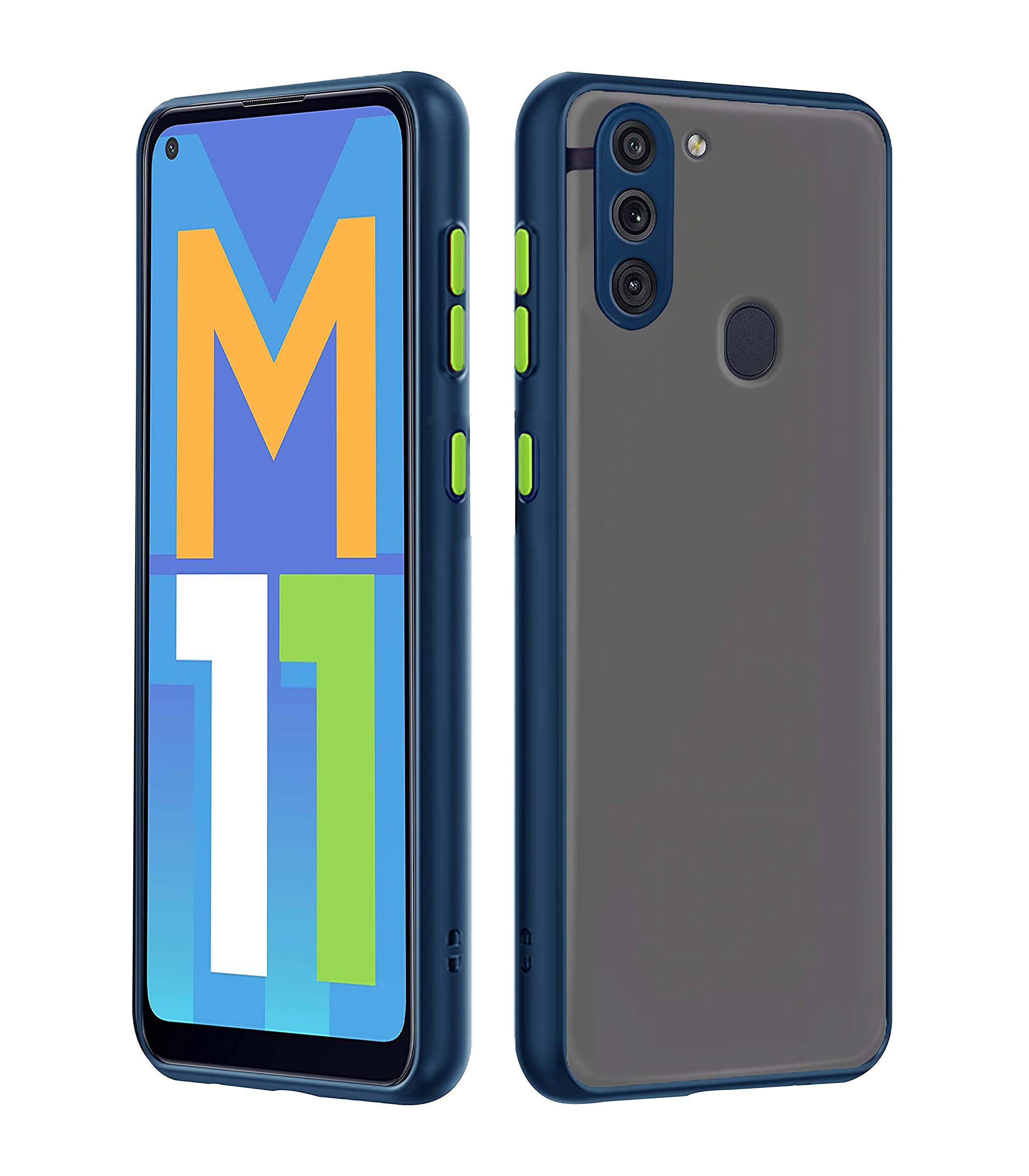 Blue Matte back cover for Samsung M11 – Pikkme
