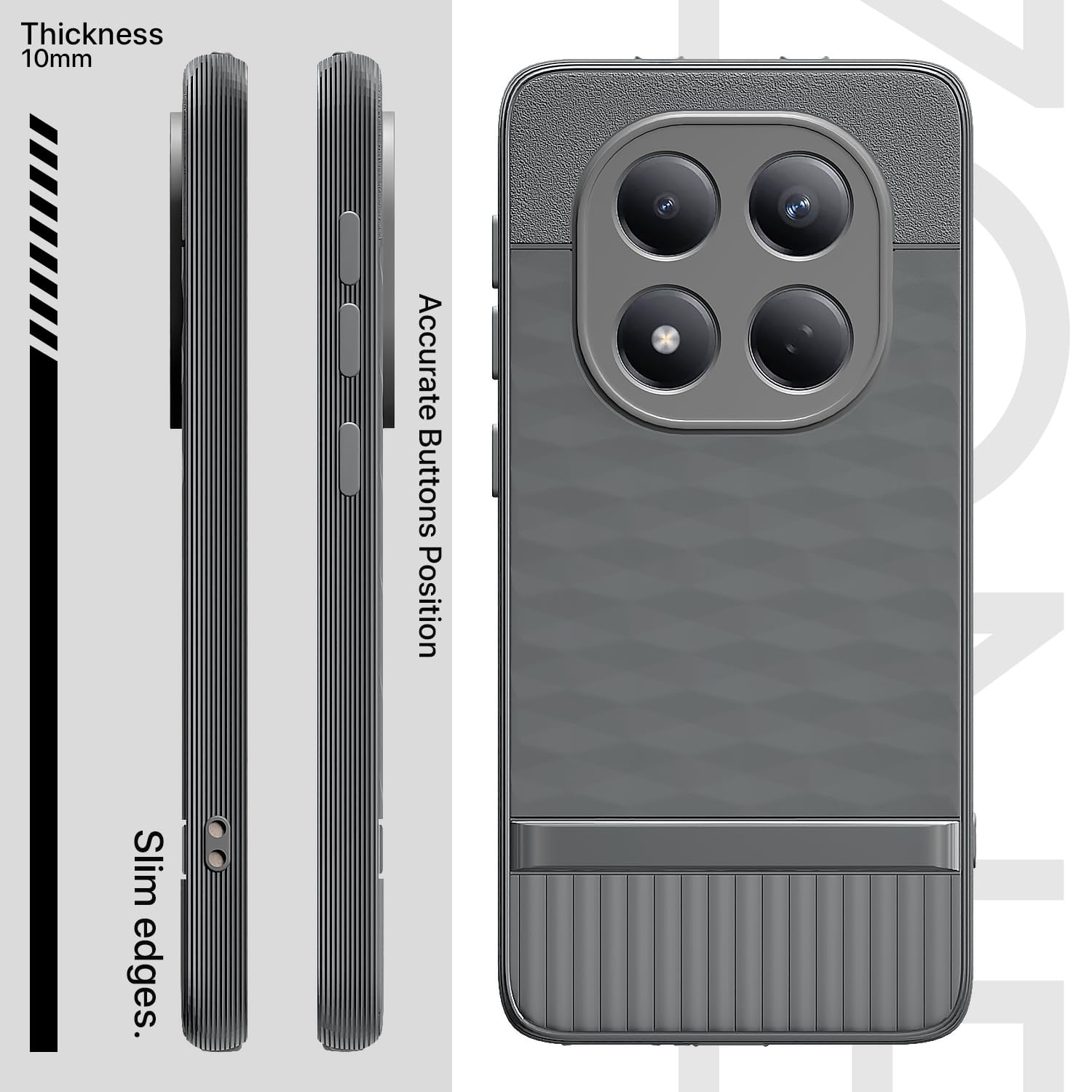 Redmi Note 15 Pro 5G mobile cover in grey by Pikkme – photo 3