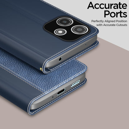 Pikkme Redmi 12/Poco M6 Pro 5G blue mobile flip cover – photo 2