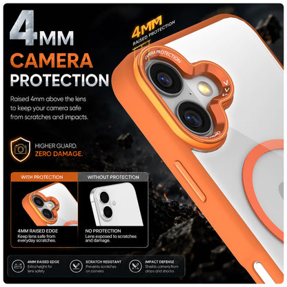 Orange mag-safe MagSafe back cover for iPhone 16 – Pikkme – photo 4