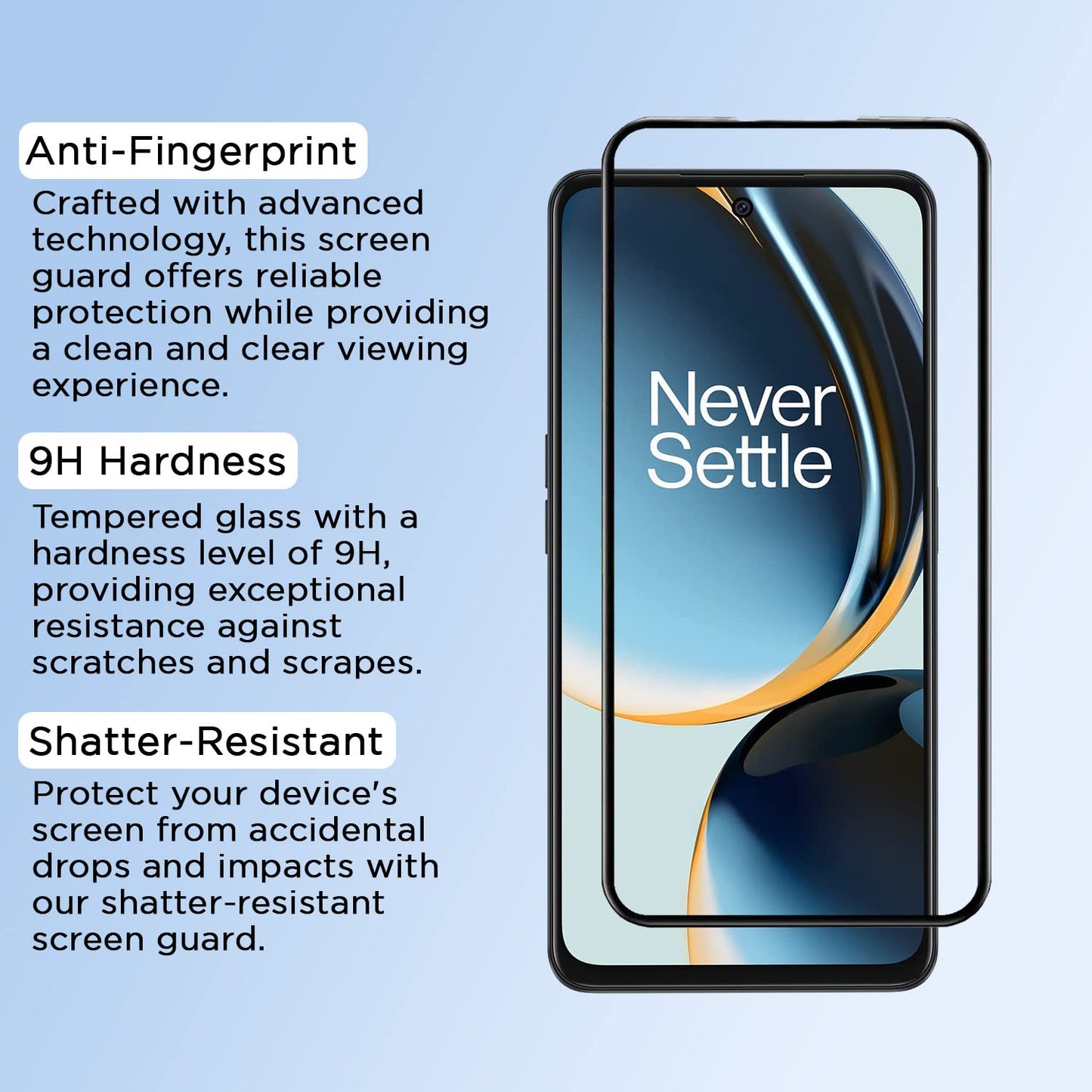 Pikkme OnePlus Nord CE 3 Lite 5G Tempered Glass